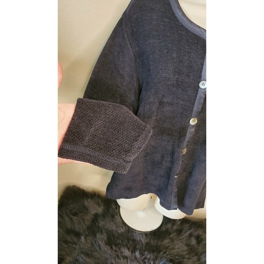 Cache Button Front Textured Cardigan Sweater Size… - image 4
